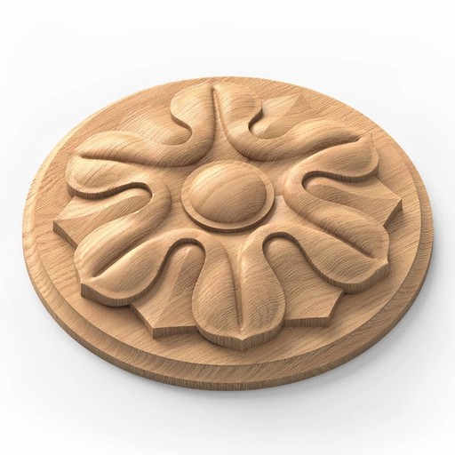 DOOR TRIM MEDALLIONS ROUND FLORAL