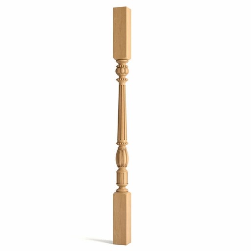 SQUARE TOP WOODEN BALUSTERS ARCHITECTURAL RENAISSANCE STYLE
