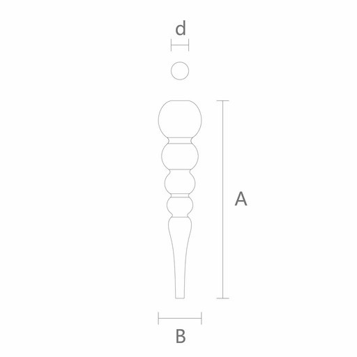 Unique table legs with round elements (1 PC)
