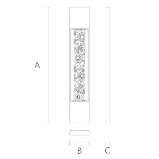 RECTANGULAR ART DECO OAK BALUSTER WITH FLOWERS