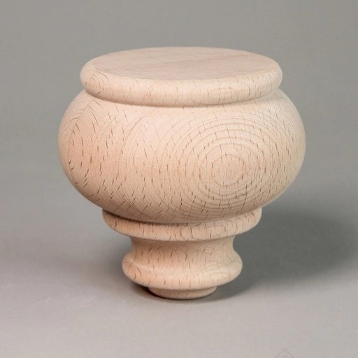 Bun feet for furniture rounded tapered gothic style (1 PC)