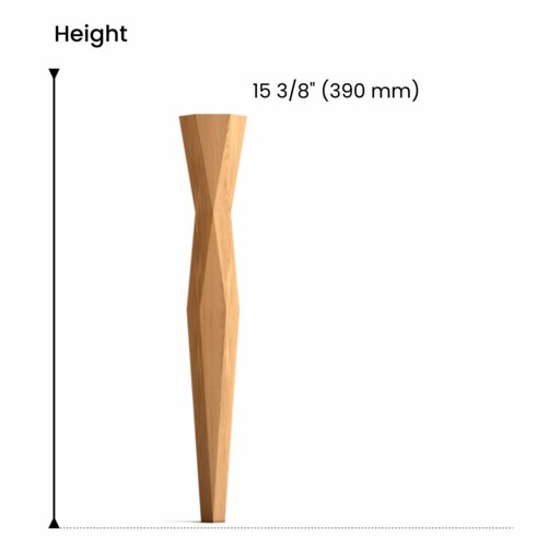 Faceted decorative table legs with slim waist (1 PC)