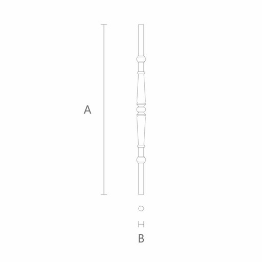 SYMMETRICAL WOOD RAILING SPINDLES CLASSIC