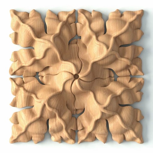 UNIQUE CARVED ROSETTE FLORAL MODERN
