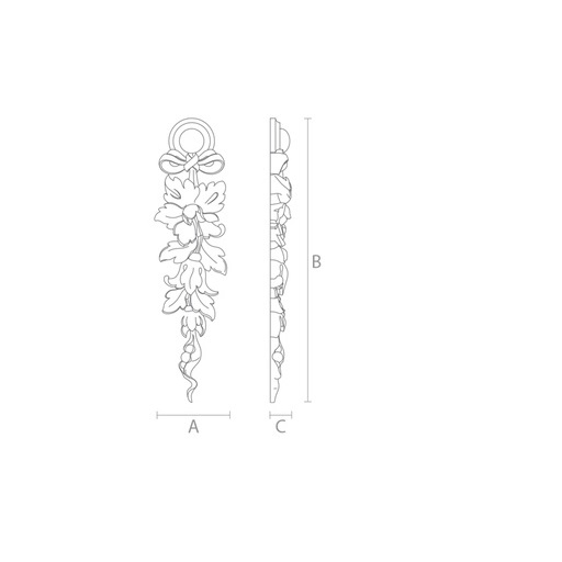 Unfinished furniture appliques for sale from wood