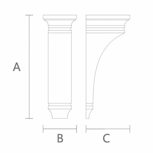 Large corbels from oak neoclassical