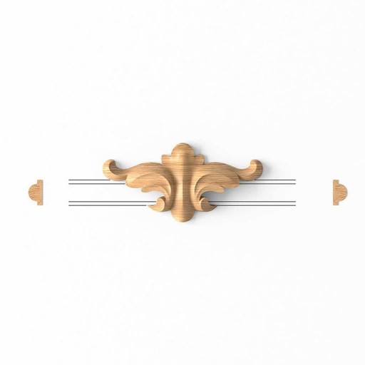 SMALL HARDWOOD ACANTHUS ONLAY FOR MOULDING