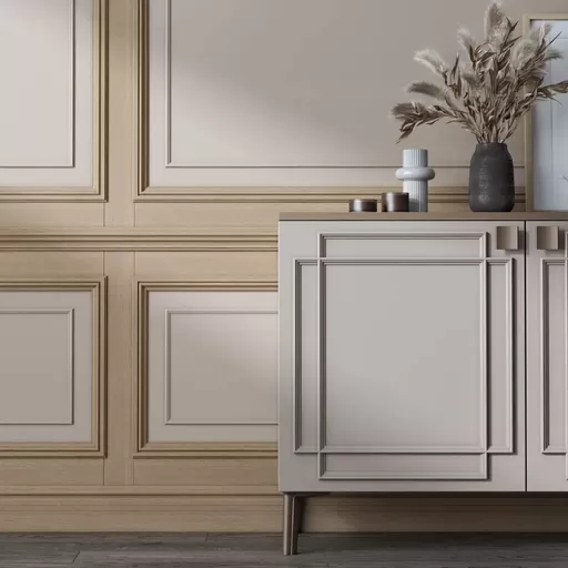 SIMPLE PANEL MOLDING NARROW FROM SOLID WOOD