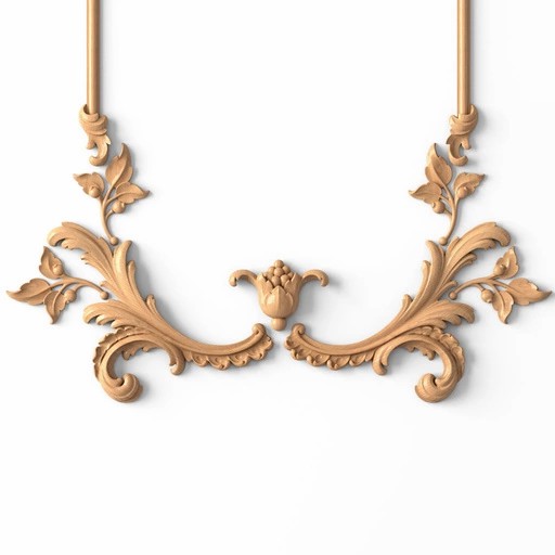 Decorative french wall panel with roses Baroque