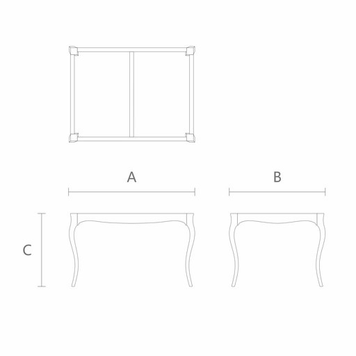 RECTANGULAR DINING TABLE MEDIUM SIZE