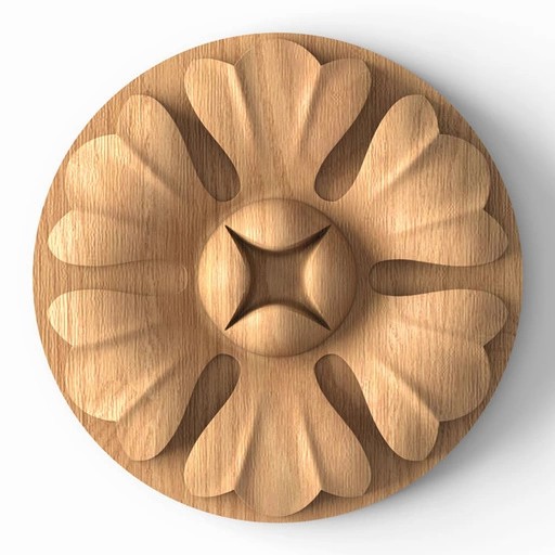 ROUND ROSETTE WITH FLOWER CLASSIC