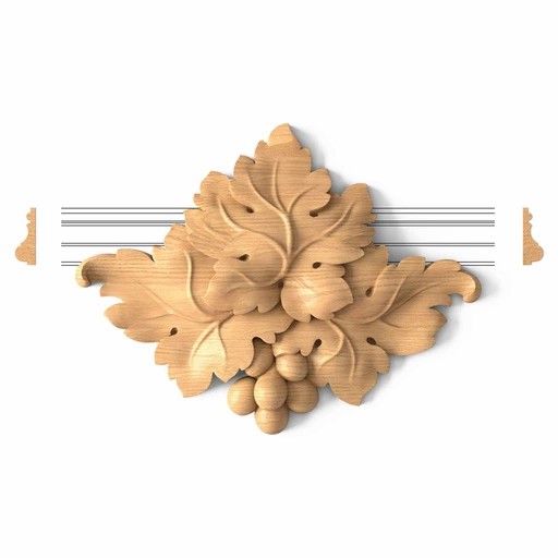 GRAPE CENTER ONLAY FOR MOULDING DECORATION