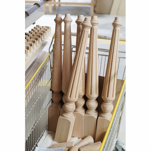 Square top fluted table legs tapered (1 PC)