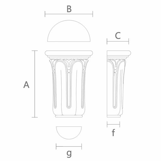 Empire-style handcrafted wooden capitals