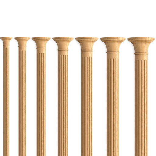 HALF-ROUND HARDWOOD PILASTER FOR INTERIOR