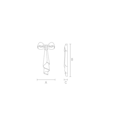 Architectural miniature ribbon Bow onlays from oak