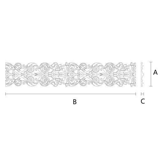OPENWORK TRIM MOULDING FLORAL BAROQUE