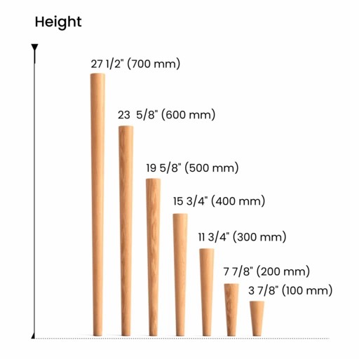 Round custom table legs quiet luxury style (1 PC)