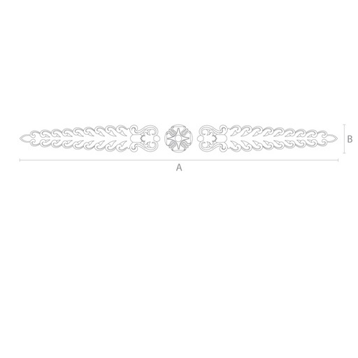 Long Empire style wooden horizontal onlay with a rosette