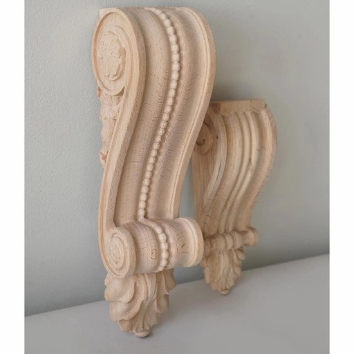 Beaded corbel scroll floral Neoclassical