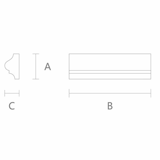 SIMPLE PANEL MOLDING NARROW FROM SOLID WOOD