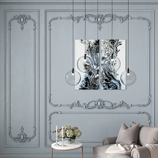 ANTIQUE STYLE CARVED WALL DECOR WITH CARTOUCH ELEMENTS
