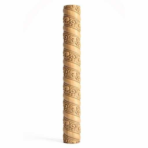 ROUND COLUMNS WITH OPENWORK FLORAL DECOR