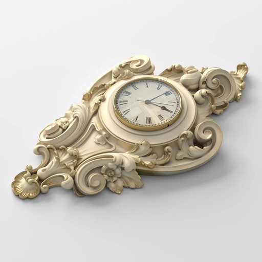 CARVED WALL CLOCK