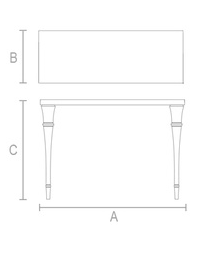 CLASSICAL RECTANGULAR WALL-MOUNTED TABLE FROM HIGH QUALITY WOOD