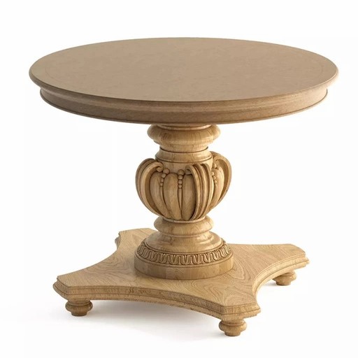 CARVED PEDESTAL TABLE BASE BAROQUE STYLE