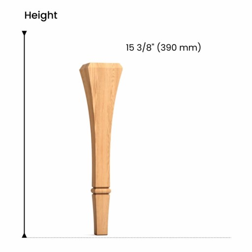 Trumpet unique table legs with segmented tip (1 PC)