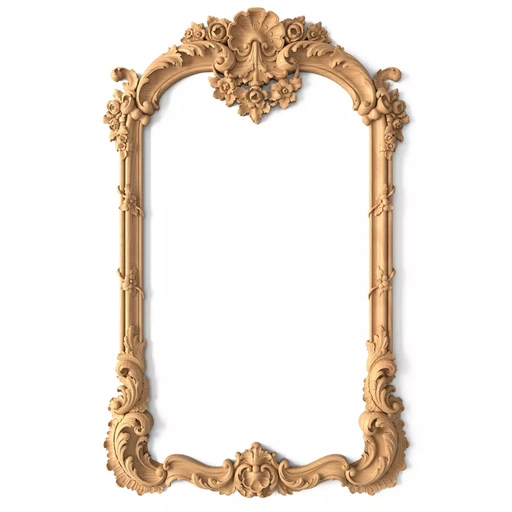 BAROQUE STYLE BEECH ARCHED HANGING FRAME MIRROR