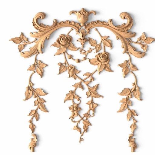 Decorative french wall panel with roses Baroque