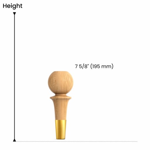 Fancy furniture feet with golden tips