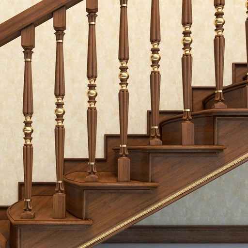 SOLID WOOD SYMMETRICAL BALUSTER FOR STAIRS