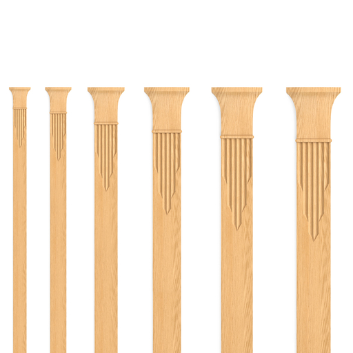HANDCRAFTED HARDWOOD PILASTER WITH FLUTES
