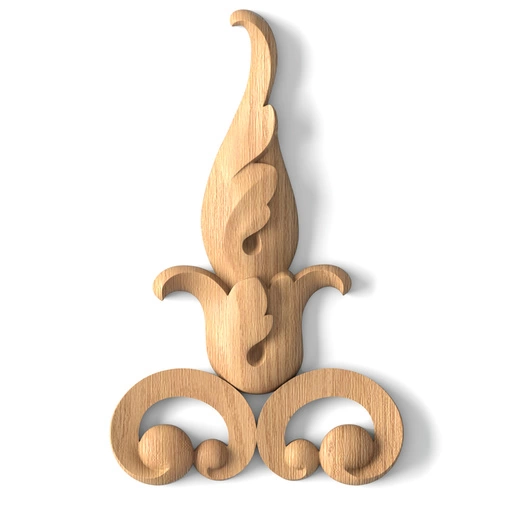 Universal wooden floral onlay for interior