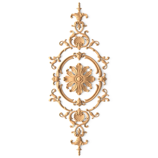 Complex solid wood Baroque style overlays set for the interior