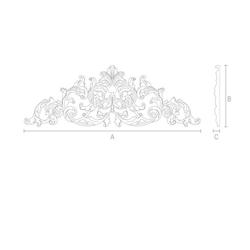Craftsman carved wood appliques for cabinets