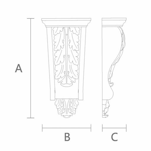 Decorative corbel with acanthus leaf Victorian