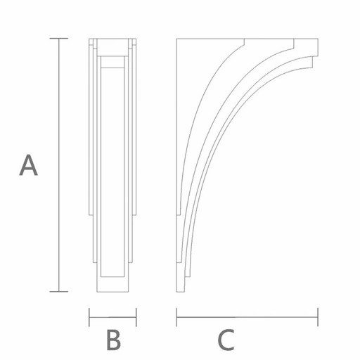 Narrow corbel for interior Art deco