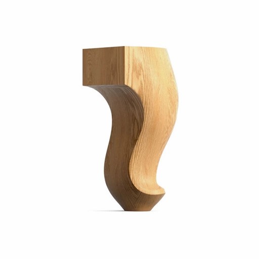 Cabriole leg Minimalist style from hardwood (1 PC)