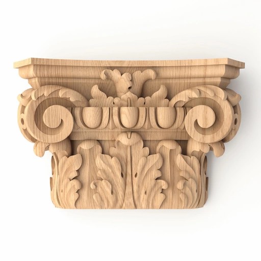 Decorative wooden capitals Composite style with egg and dart motif