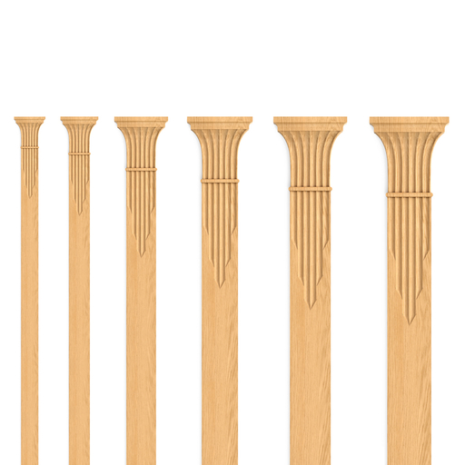 HANDCRAFTED HARDWOOD PILASTER WITH FLUTES