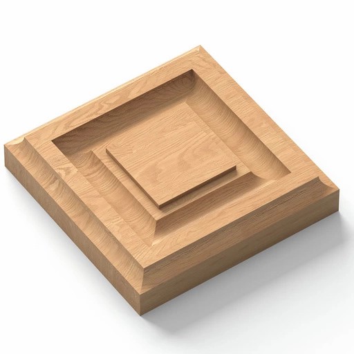 Square wooden rosettes Minimalist