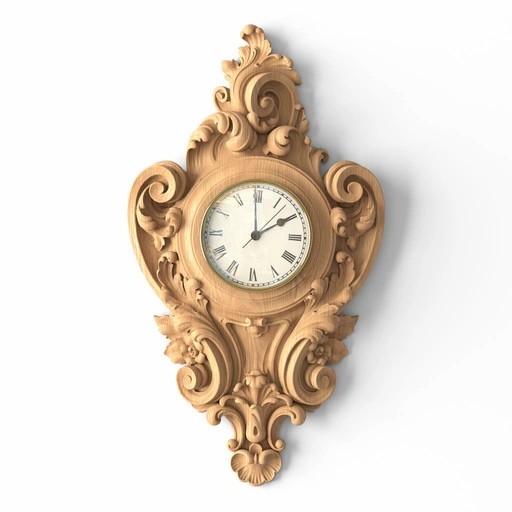 CARVED WALL CLOCK