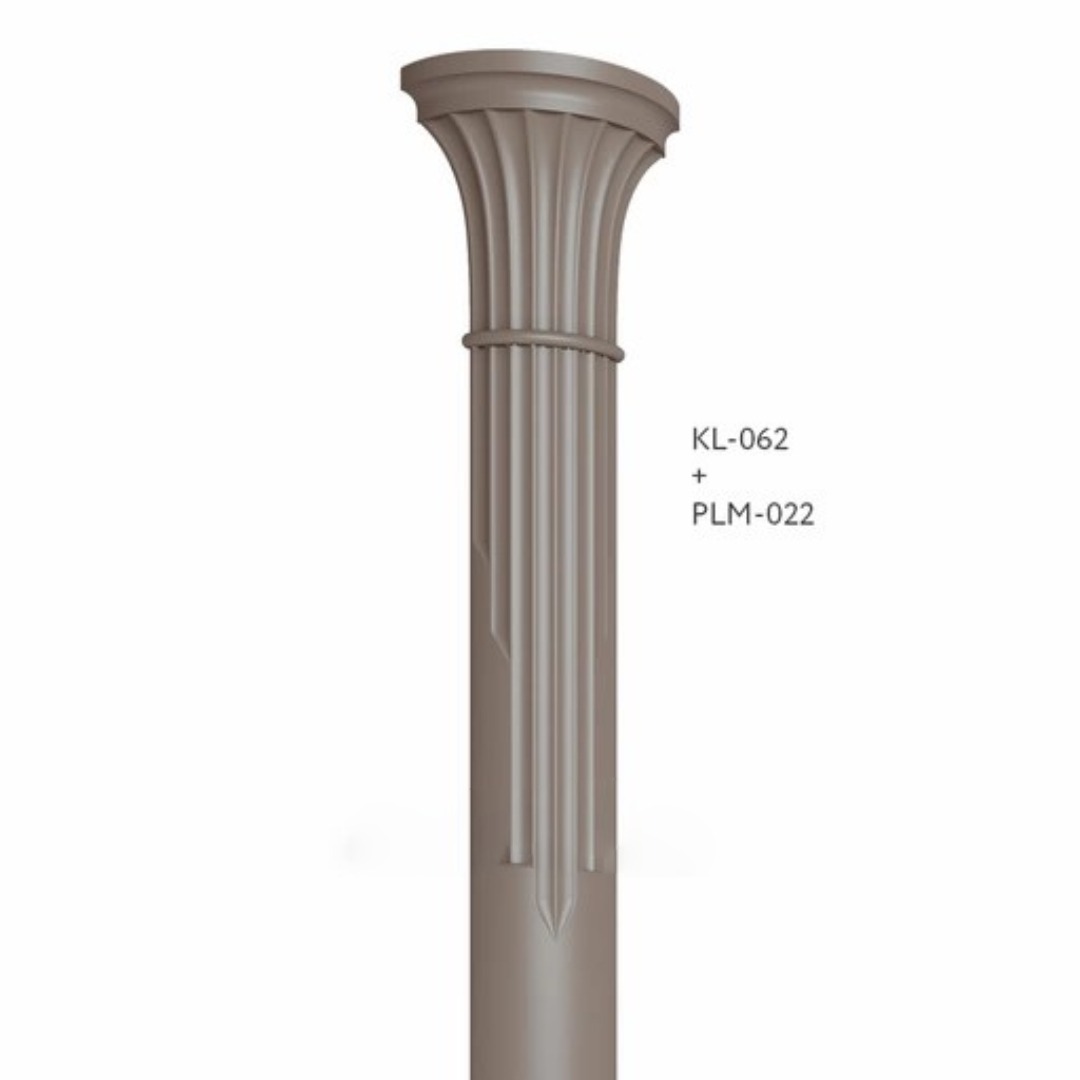 UNFINISHED WOODEN HALF ROUND FLUTED COLUMN