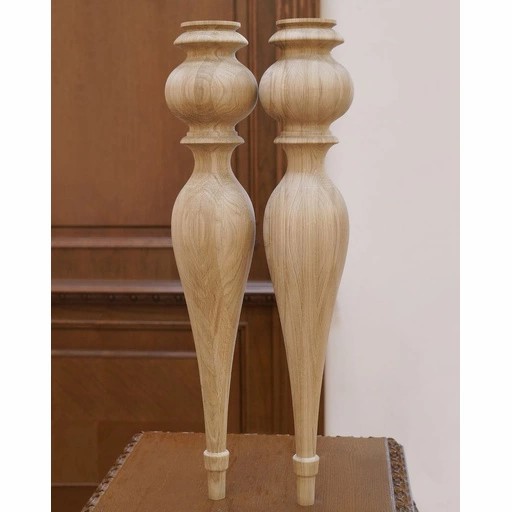 Spindle dining table legs with round top antique (1 PC)