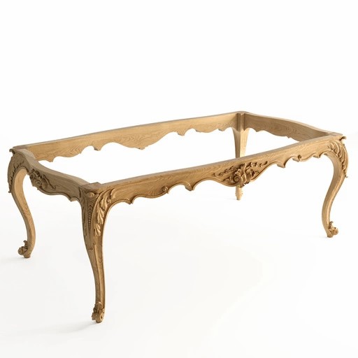 FANCY TABLE BASE WITH CABRIOLE LEGS AND ACANTHUS LEAVES