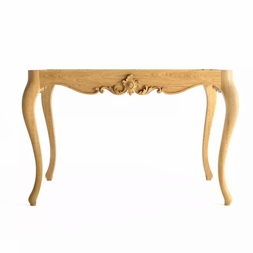 BAROQUE WOODEN TABLE FRAME DECORATED WITH CARVED ELEMENTS